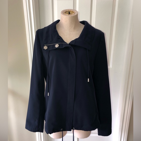 St. John Elegant Navy Women's Jacket - Picture 2 of 8